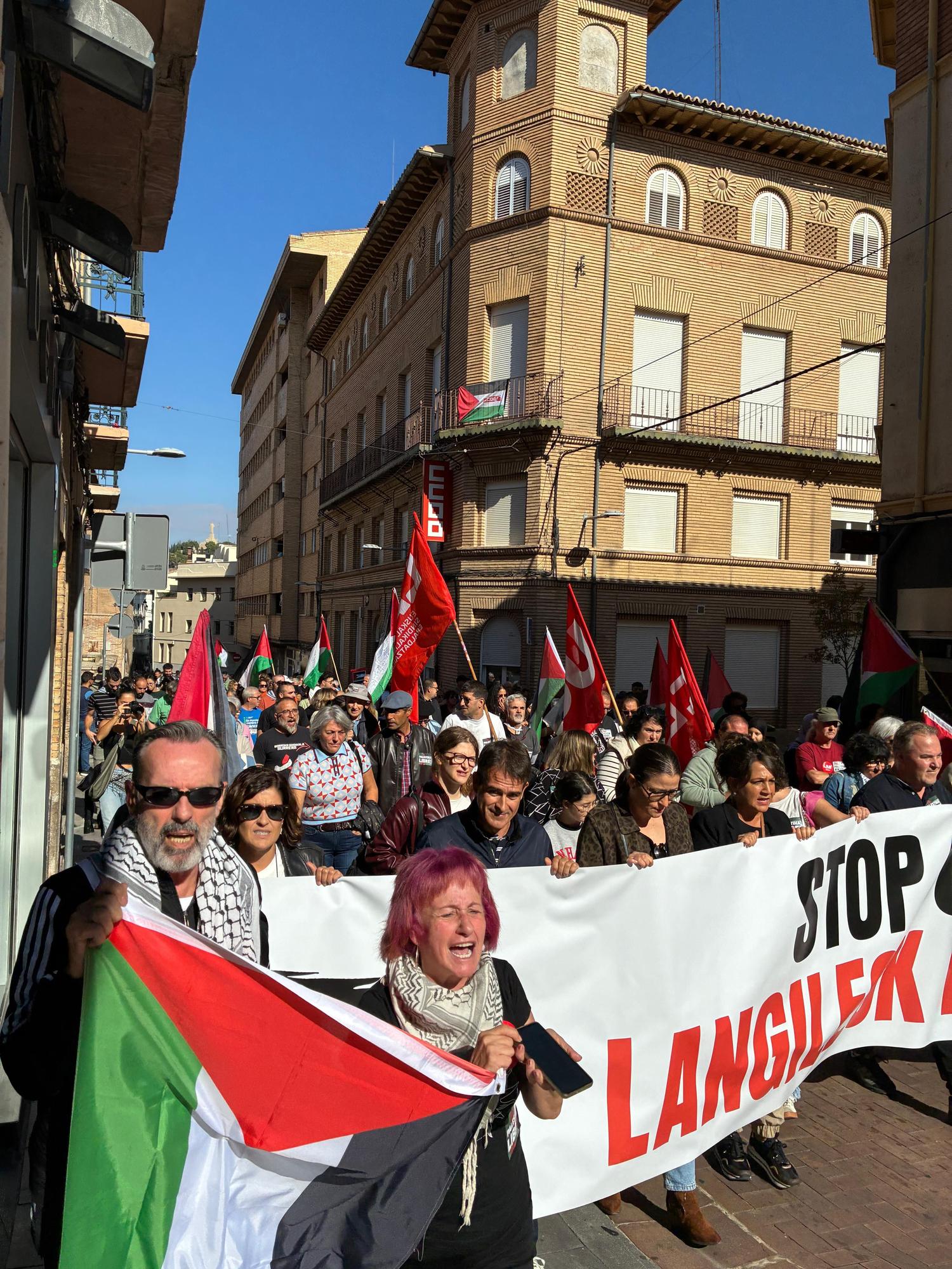 Huelga y paros en solidaridad con Palestina durante este miércoles en Navarra