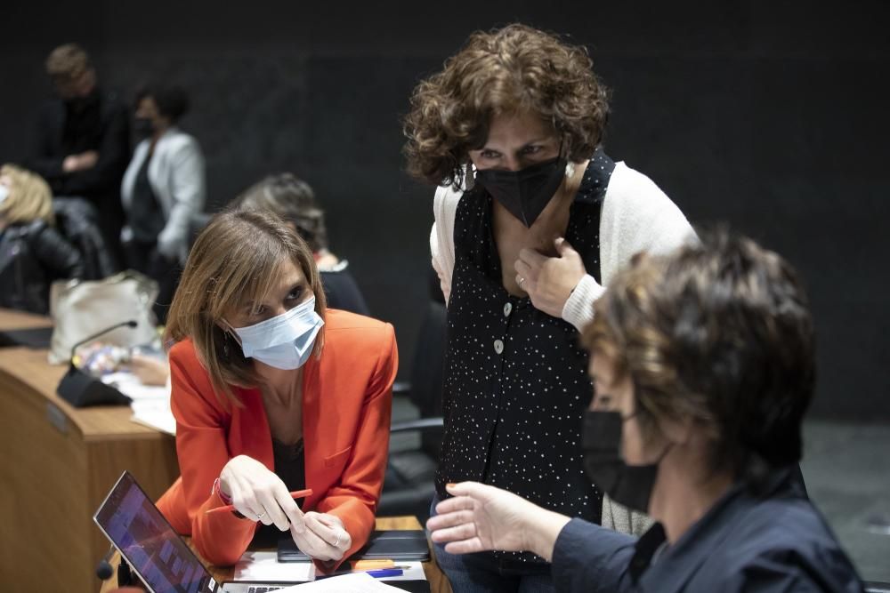 Imágenes del pleno del Parlamento de Navarra este jueves