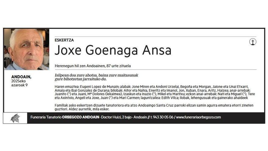 JOXE GOENAGA ANSA