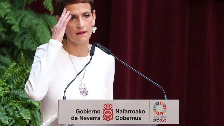 La presidenta del Gobierno de Navarra, María Chivite