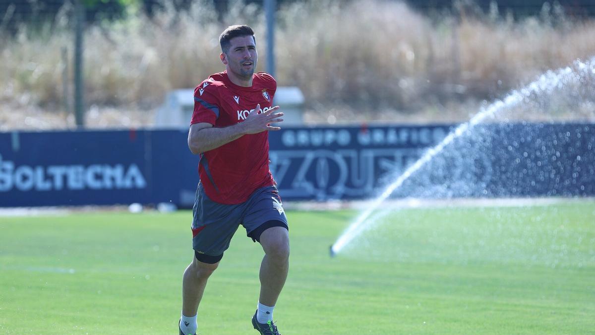 Jesús Areso, entrenando en solitario en Tajonar.