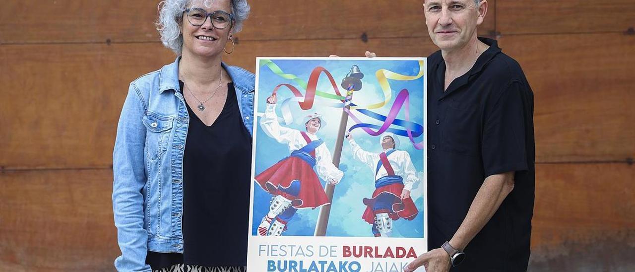 Oskar Montero anuncia de nuevo las fiestas de Burlada con 'Festa gurutzatzen/Trenzando la fiesta'