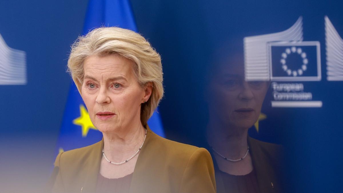 Ursula Von der Leyen, en el Consejo Europeo en Bruselas.