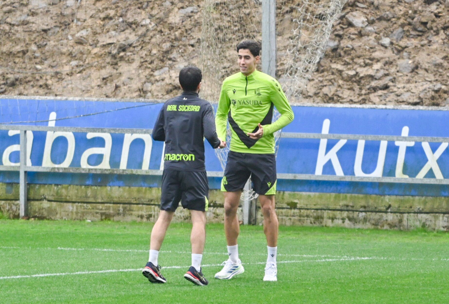Entrenamiento antes de la semifinal en la Real y el Madrid