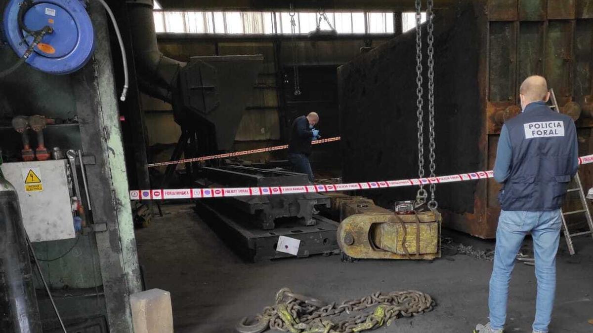 Imagen de un accidente laboral mortal en una empresa de Lakuntza