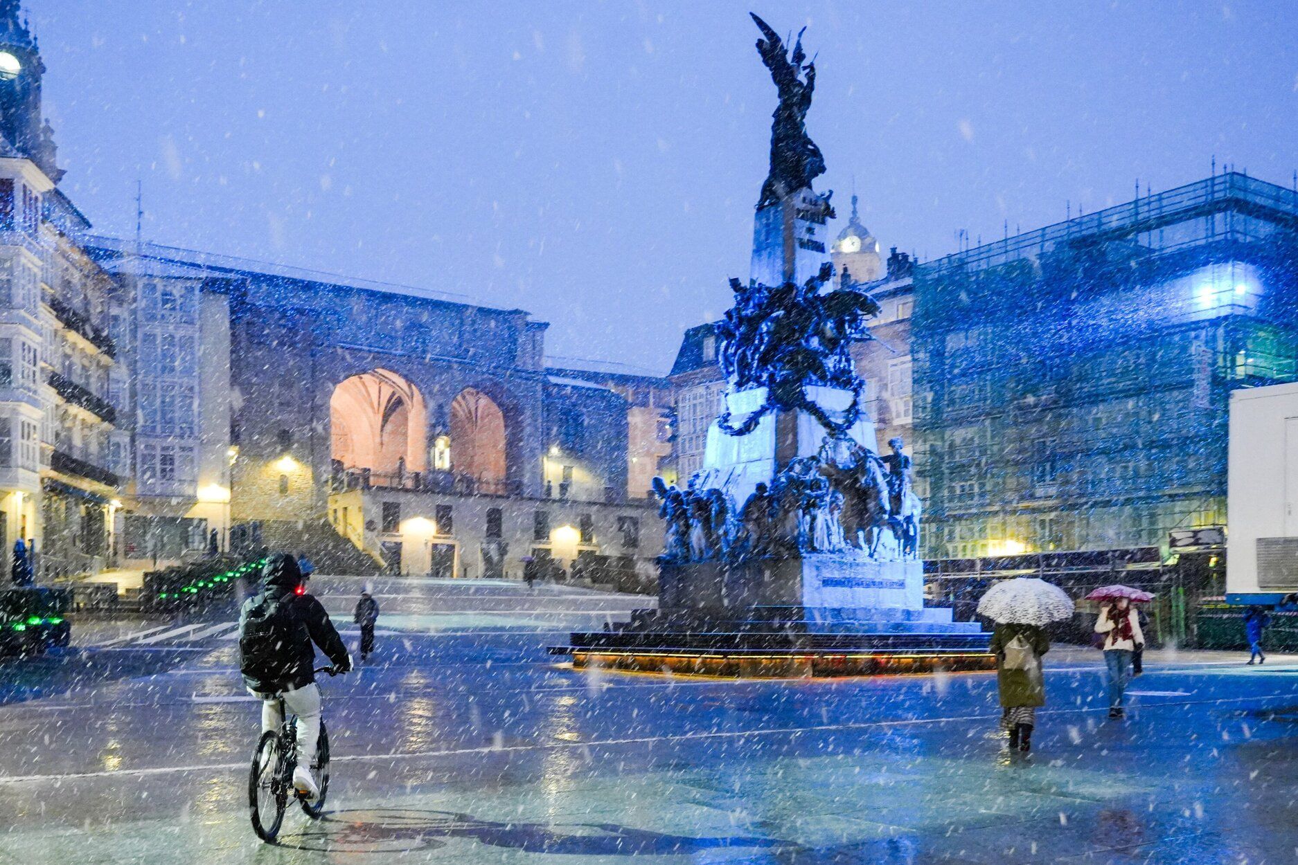 Nieve en Vitoria.