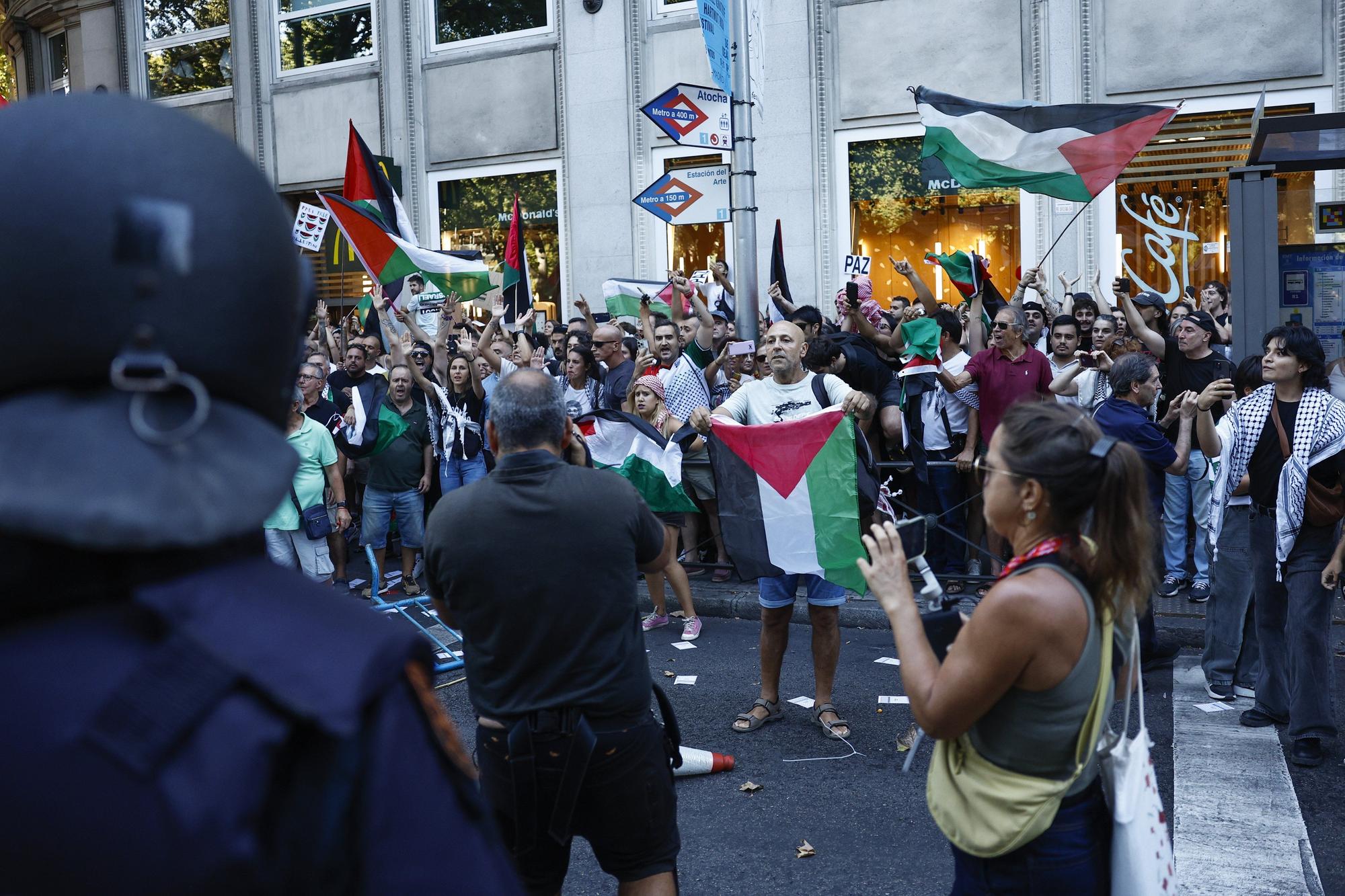 Cargas policiales en Madrid contra los manifestantes propalestina