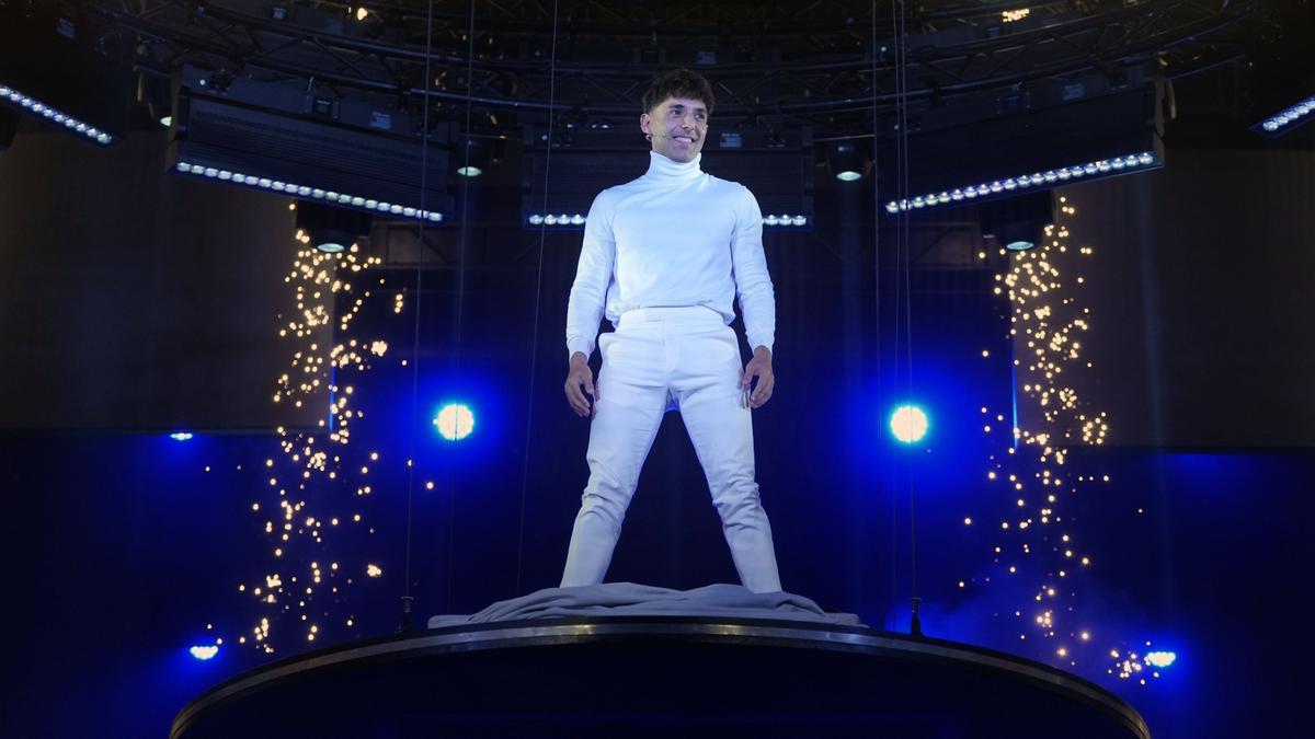 El Mago Pop, durante el acto de presentación.