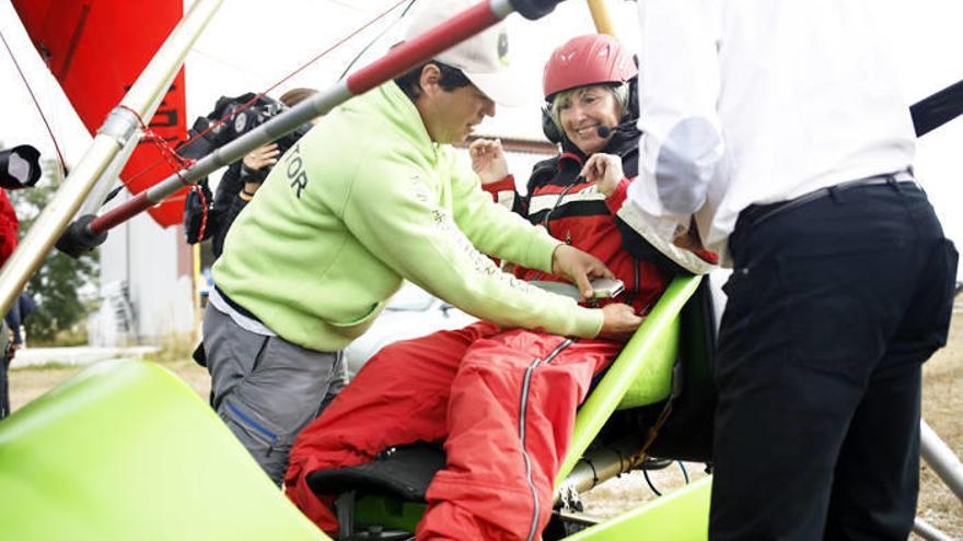 María Luisa vuela  por su autonomía. Fotos: Borja Guerrero