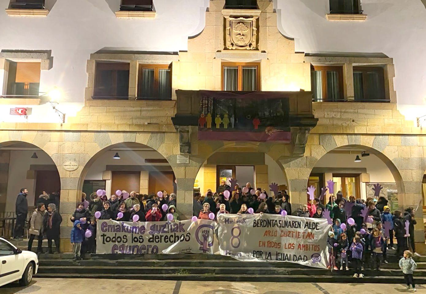 Concentración del 8M el año pasado en Garralda.