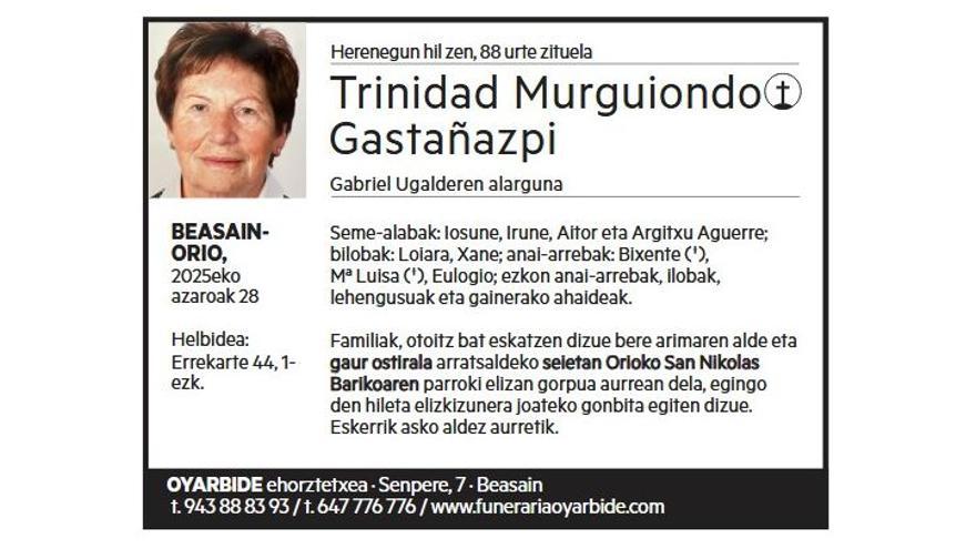 TRINIDAD MURGUIONDO GASTAÑAZPI