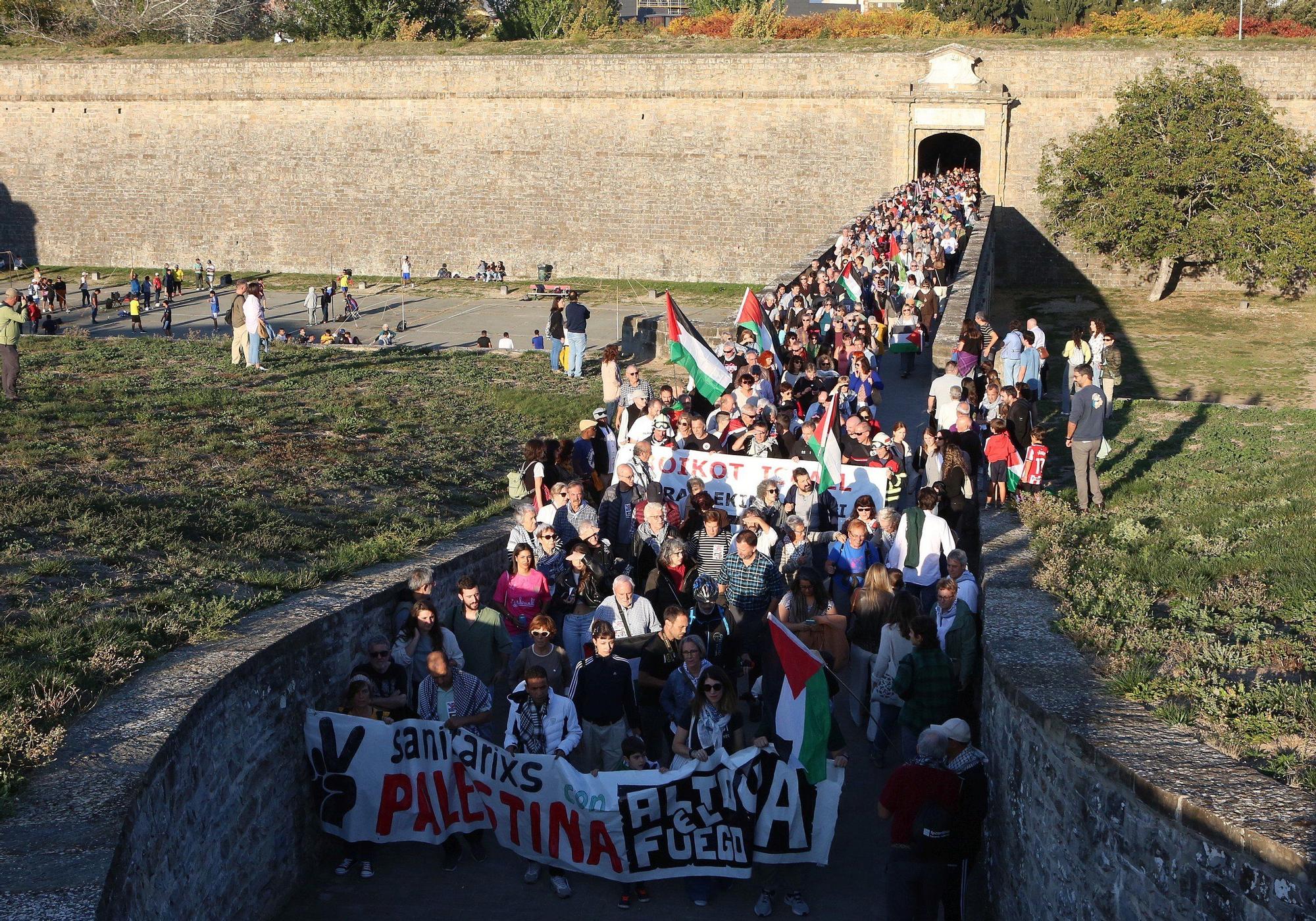 Una manifestación en Pamplona reclama el final del &quot;colonialismo y la ocupación&quot; en Palestina