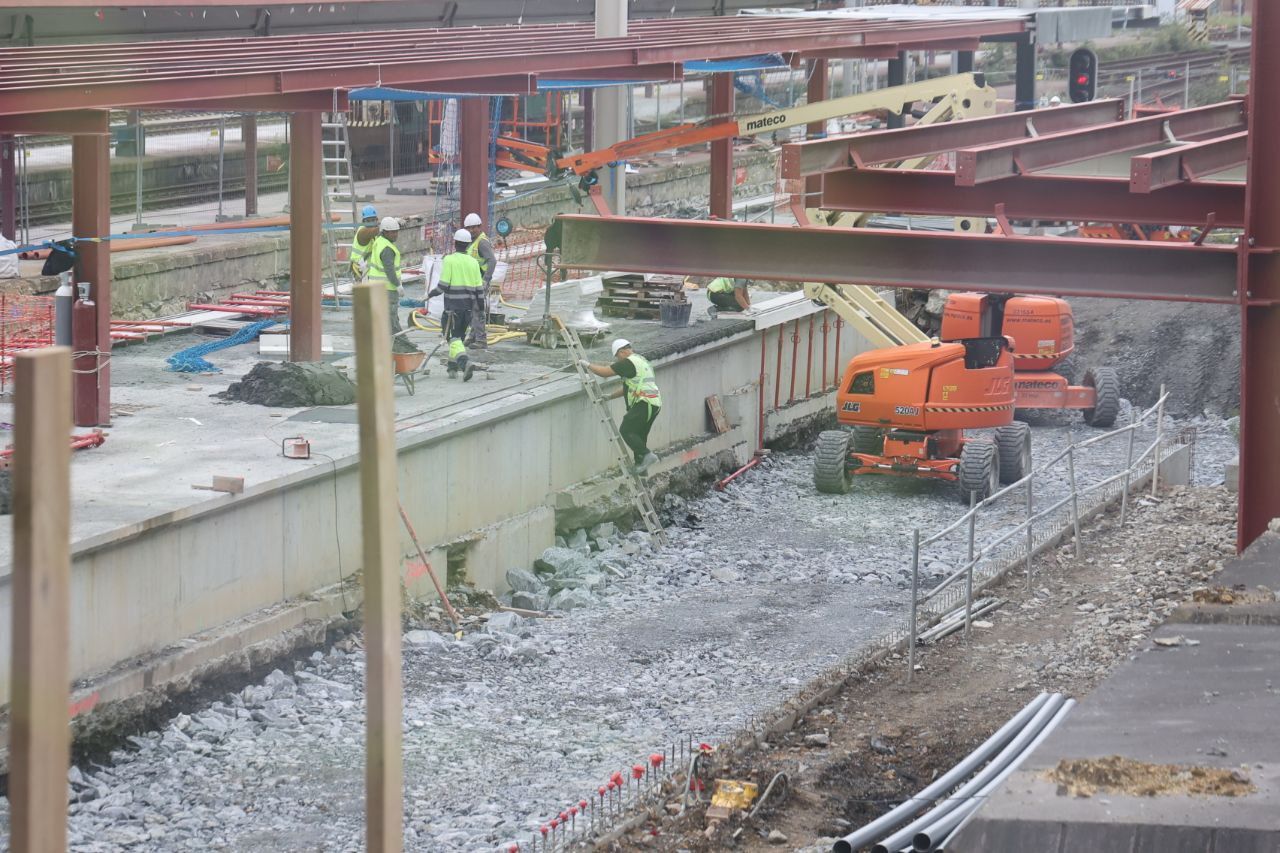 La nueva estación de tren de Irun toma forma