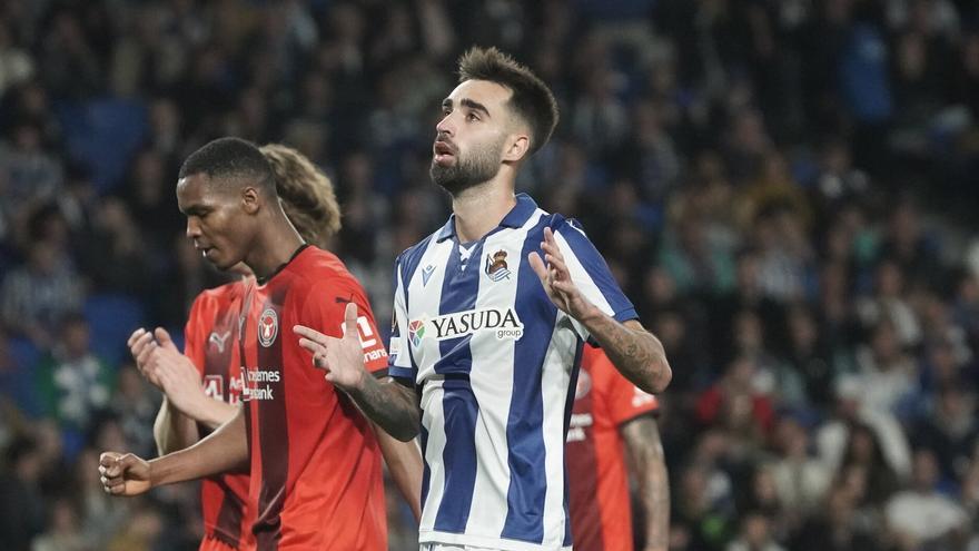 Brais Méndez, baja ante el Real Madrid por una fractura nasal