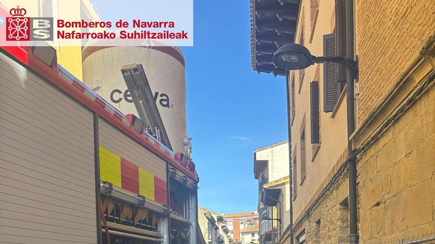 Sin heridos tras el incendio de una chimenea en una vivienda de Sangüesa