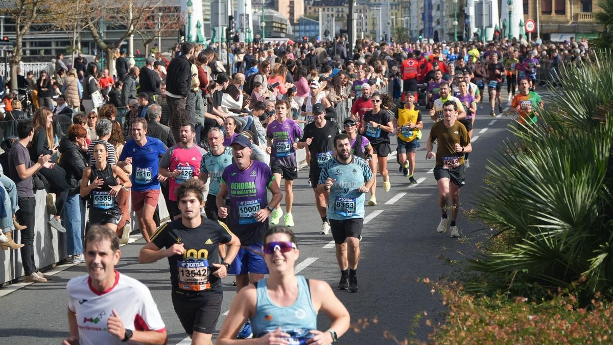 Los últimos metros de la Behobia