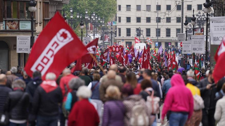 Manifestación del 1 de Mayo en Bilbao.