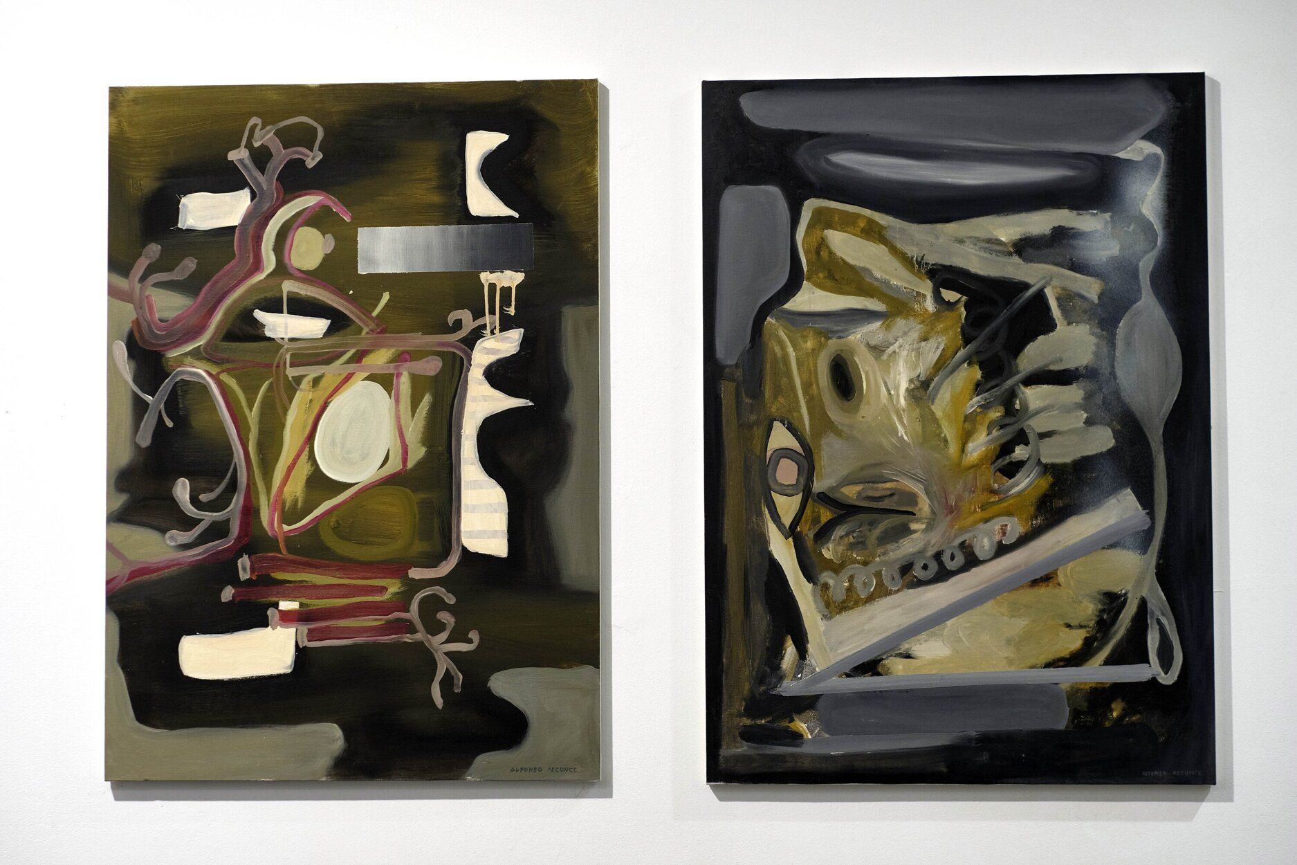 Ascunce define su pintura como &quot;muy cerebral, muy mental&quot;; &quot;puede parecer que tiene una lectura expresionista pero no es así&quot;, dice.