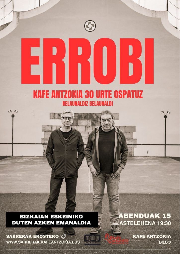 Cartel del concierto de Errobi en el Kafe Antzokia
