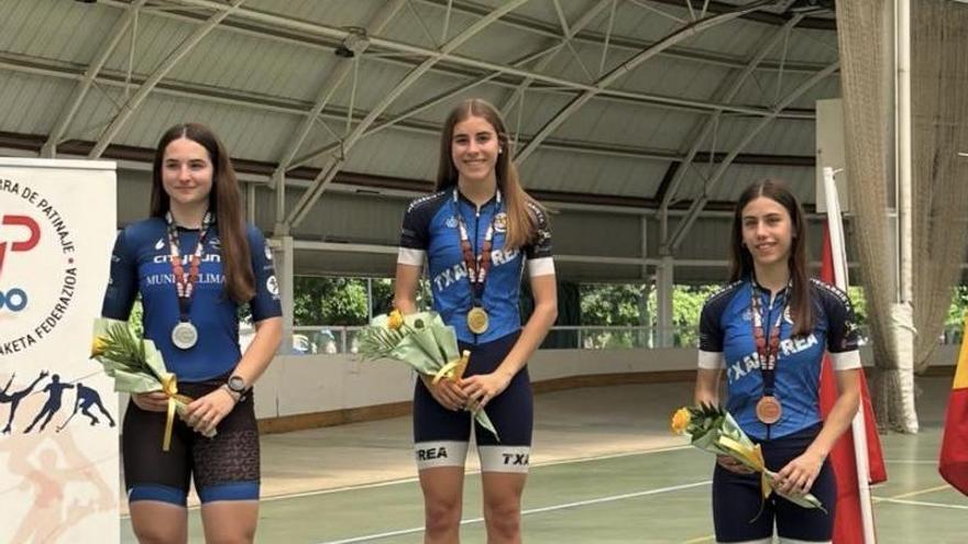 Navarra se cuelga 26 medallas en los Campeonatos de España de pista de patinaje