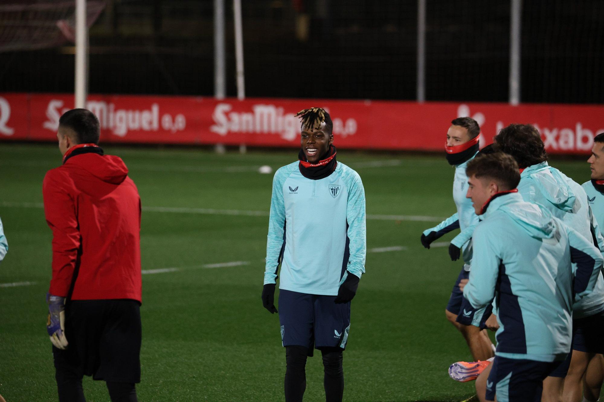 En imágenes: último entrenamiento del Athletic antes de medirse al PSG