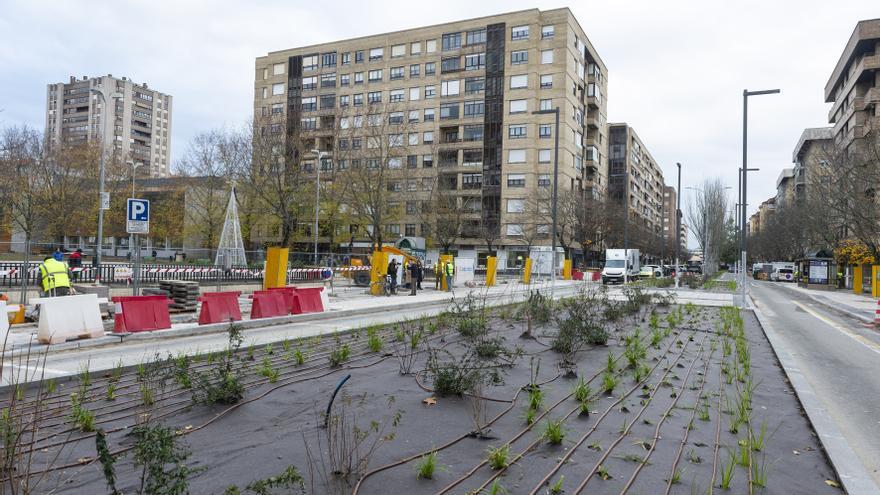 Visita a las obras de reforma del bulevar de Iturrama