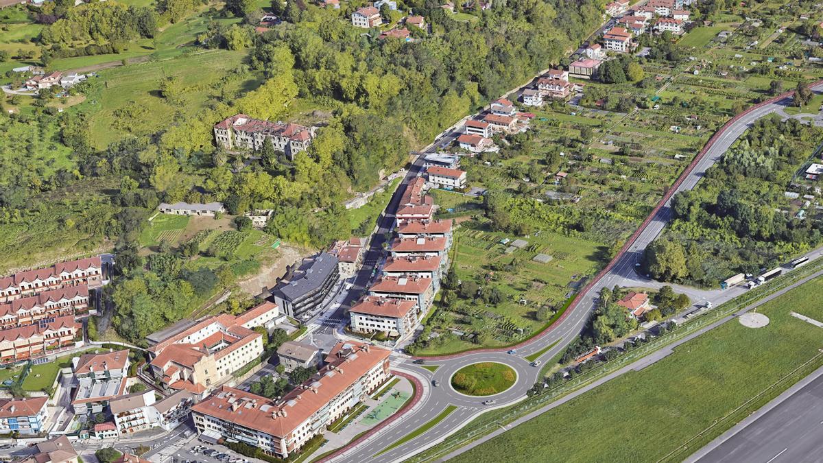Proyecto de la futura rotonda y el bidegorri de Amute