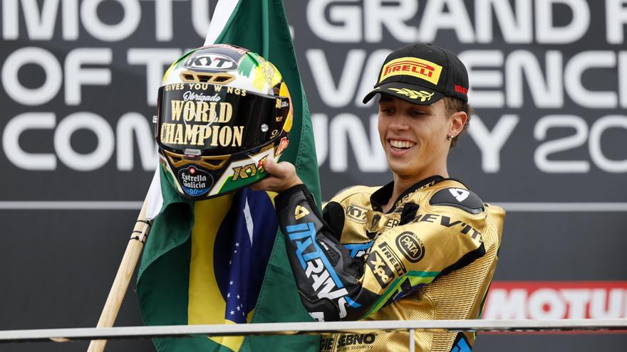 El brasileño Diogo Moreira se proclama campeón del mundo de Moto 2 en Valencia