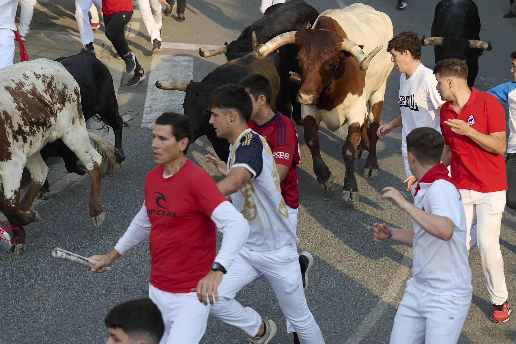 Fotos del segundo encierro de fiestas de Tafalla 2025