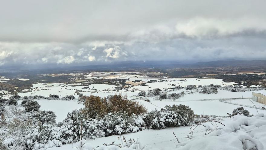 La nieve regala una preciosa estampa en Bernedo