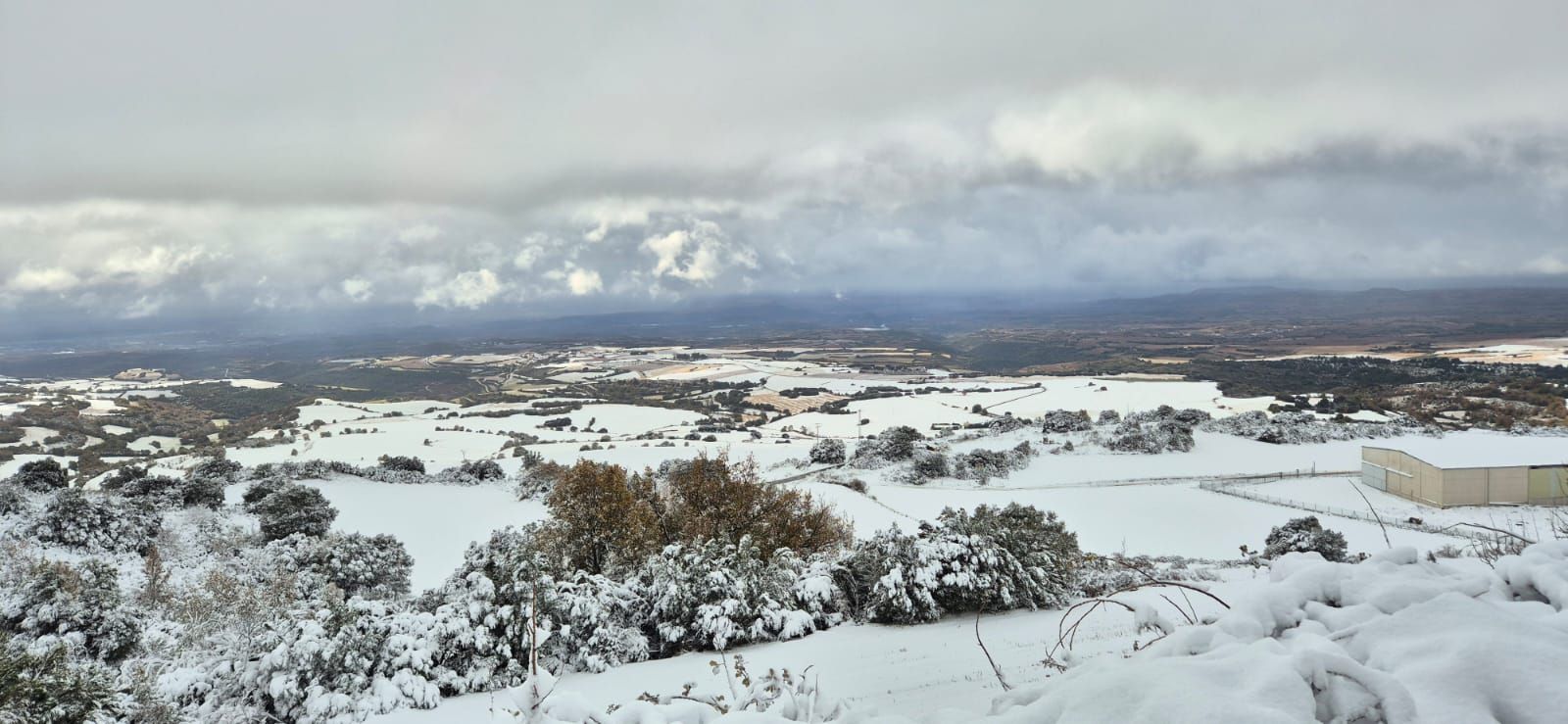 La nieve regala una preciosa estampa en Bernedo