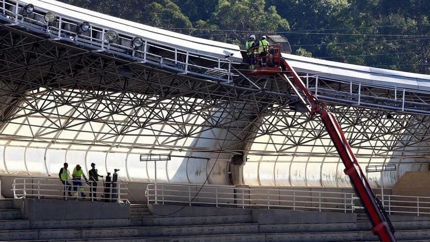 Comienza el derribo de la cubierta del fondo sur