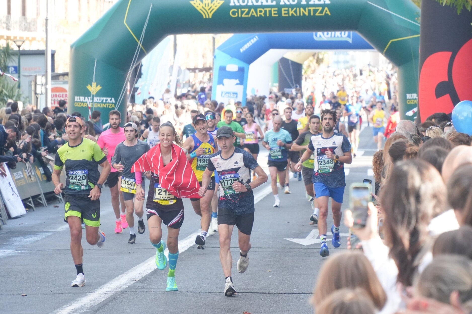 Los últimos metros de la Behobia