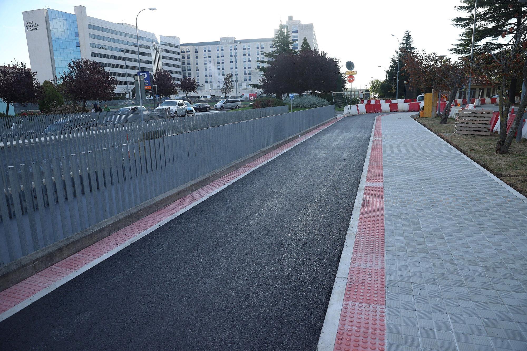 Avanzan las obras del carril bici que unirá Pío XII y la avenida de Barañáin