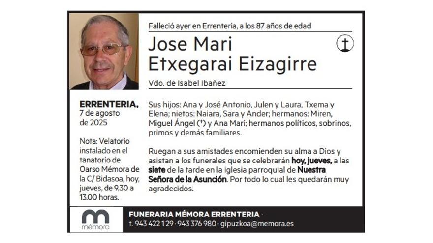 Jose Mari Etxegarai Eizagirre