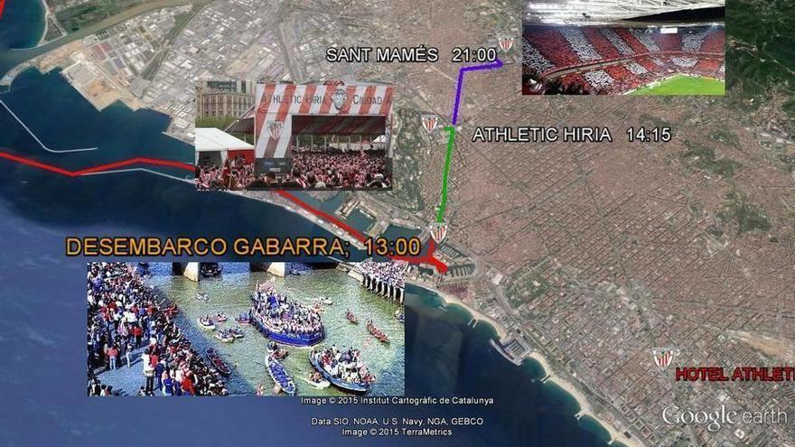 El txoko de Vilanova ya prepara el desembarco de su gabarra en Barcelona.