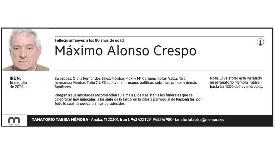 MAXIMO ALONSO CRESPO