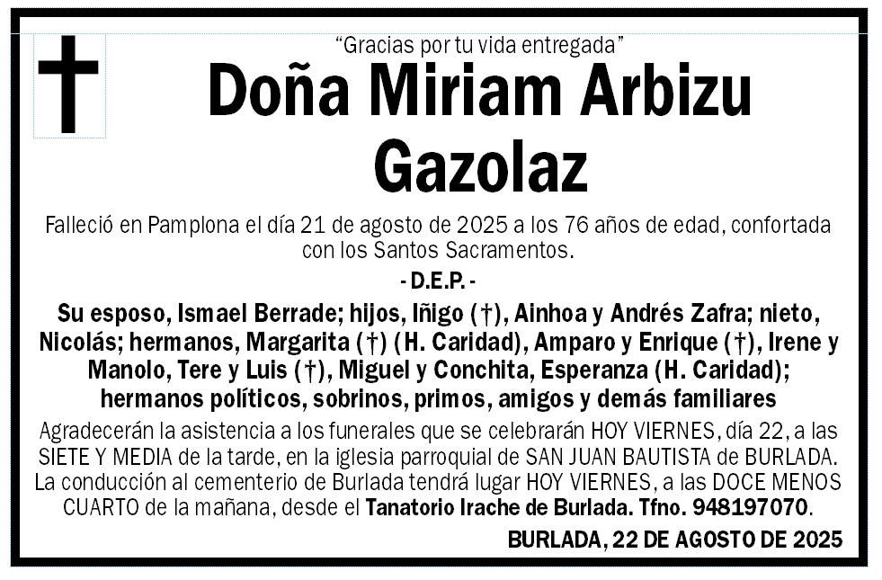 Miriam Arbizu Gazolaz