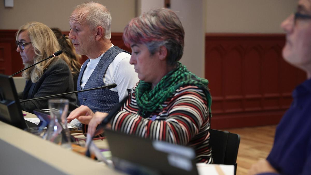 David Campión, durante un momento de su intervención en la asamblea de este lunes.