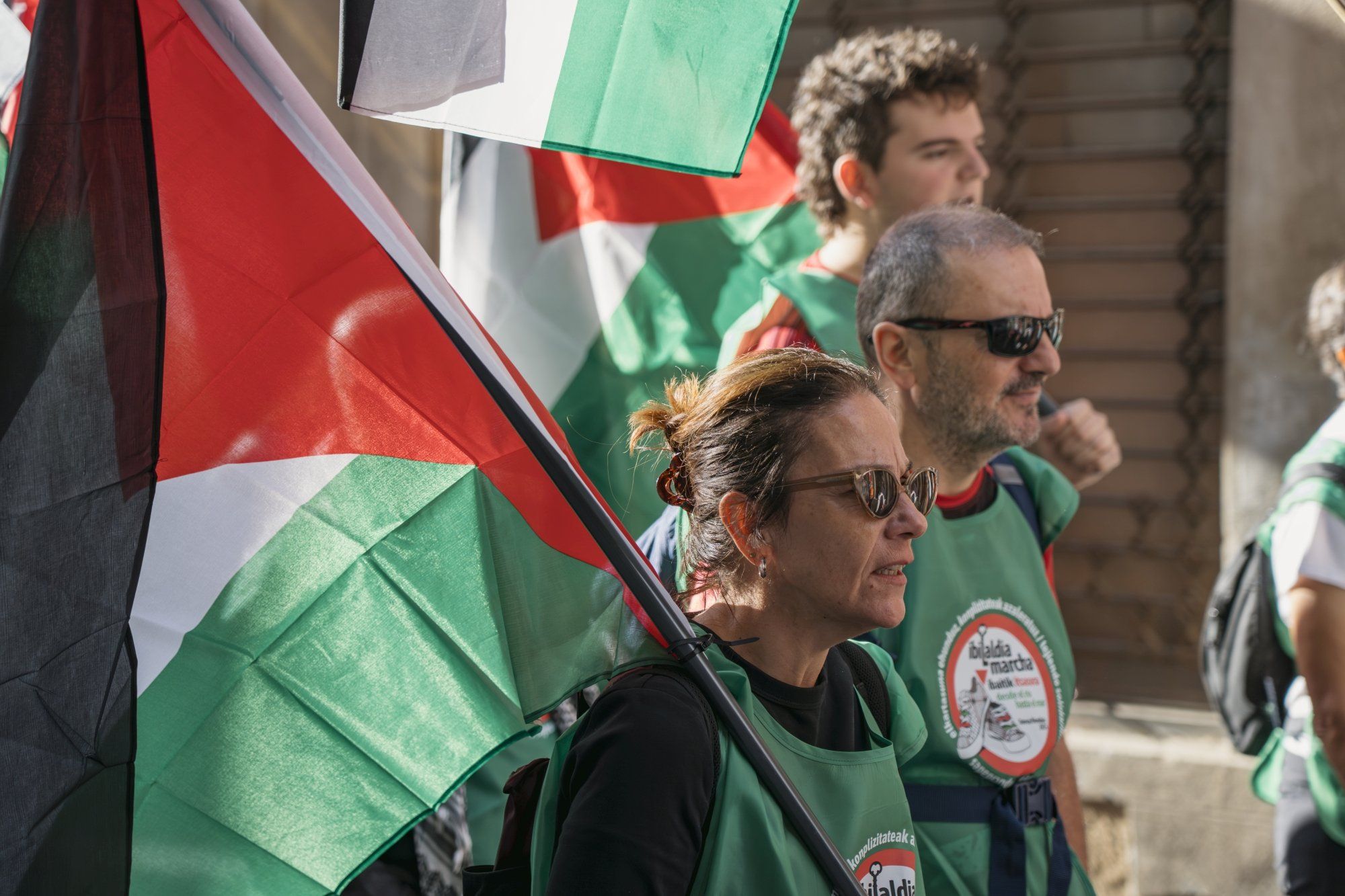 Fotos de la marcha pro Palestina 'Ibaitik Itsasora' en Tudela