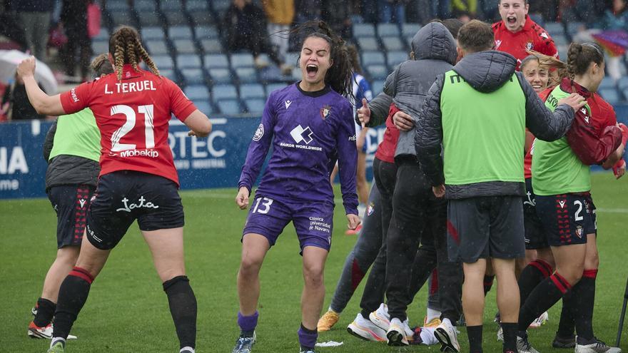 Osasuna Femenino se clasifica al 'play off' bajo un diluvio