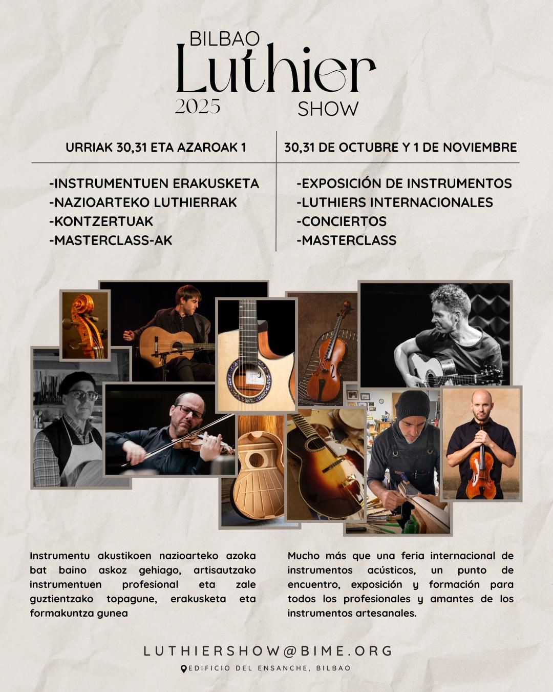 BIME acoge una nueva edición de Bilbao Luthier Show