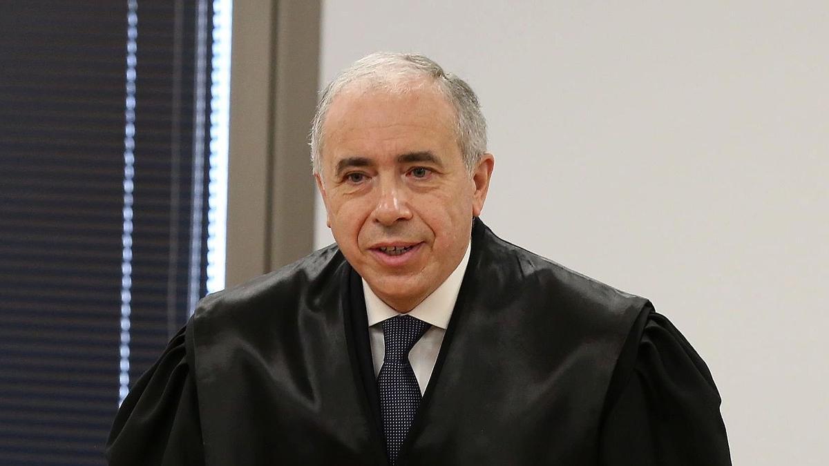 Huarte, durante la toma de posesión de su cargo como presidente de la Audiencia Provincial de Navarra en 2021