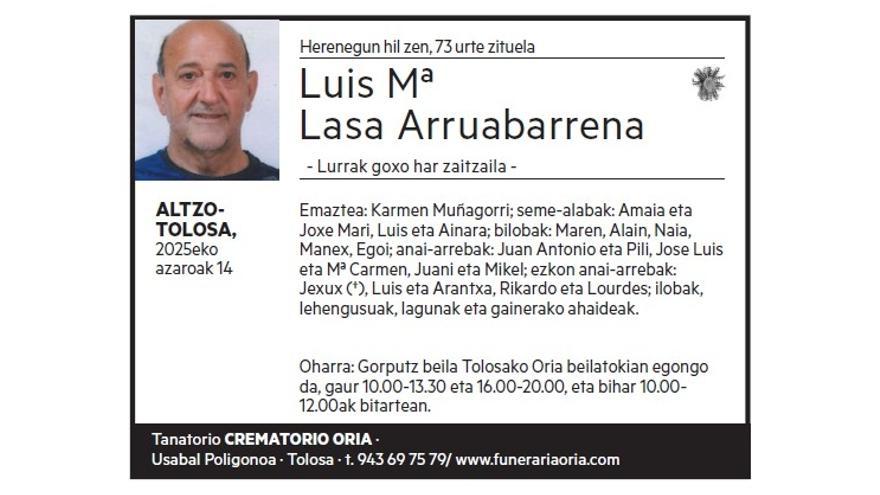 LUIS Mª LASA ARRUABARRENA