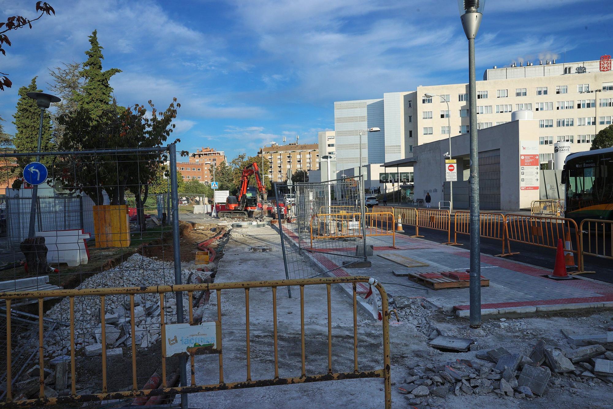 Avanzan las obras del carril bici que unirá Pío XII y la avenida de Barañáin