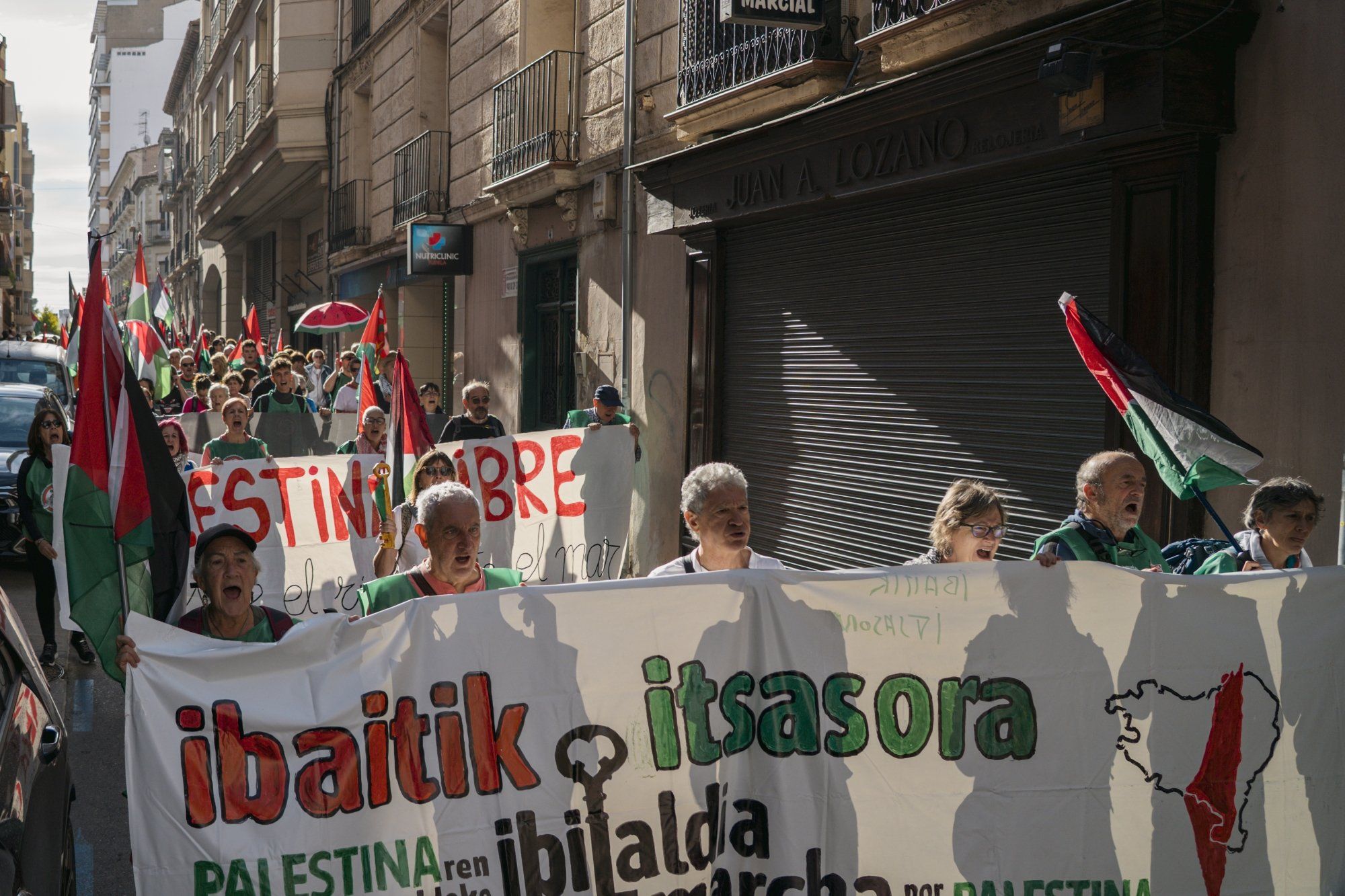 Fotos de la marcha pro Palestina 'Ibaitik Itsasora' en Tudela