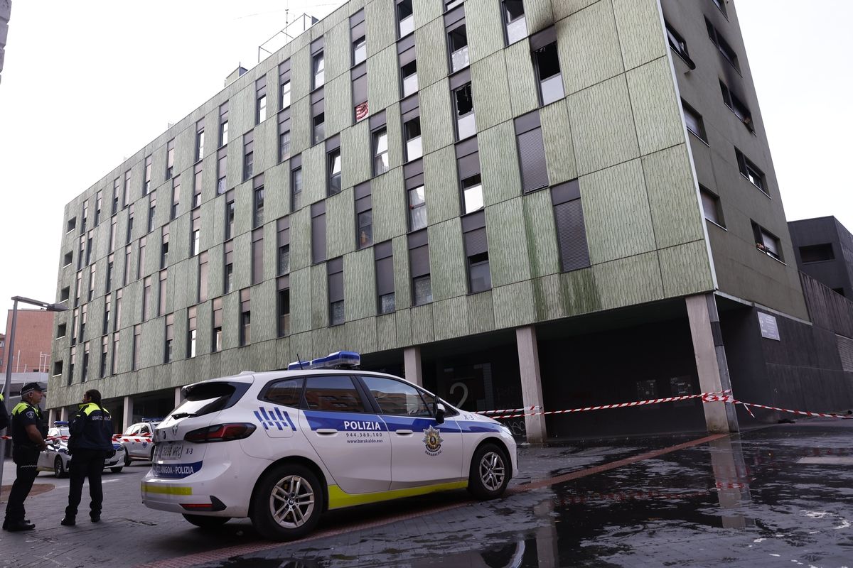 Incendio en un piso de la calle El Carmen de Barakaldo