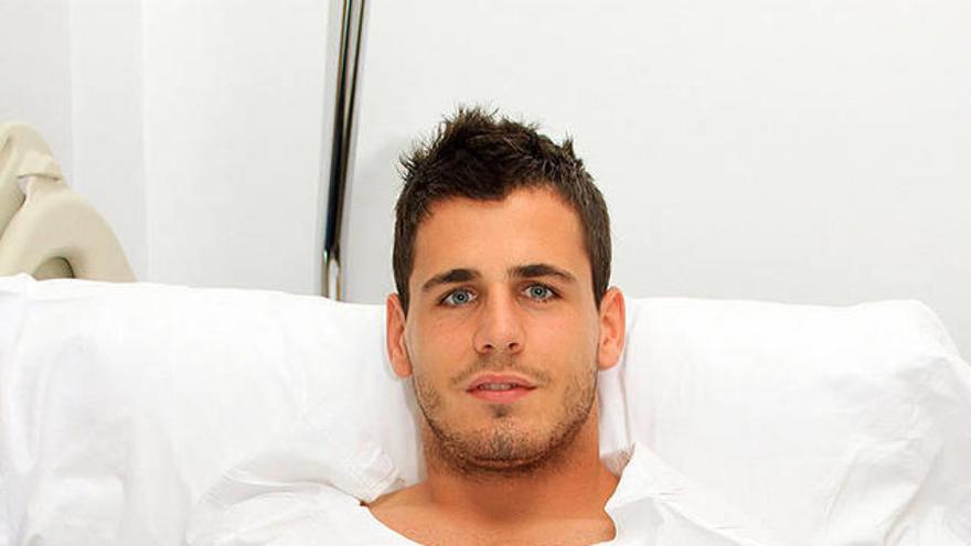 Jon Echaide en el hospital.