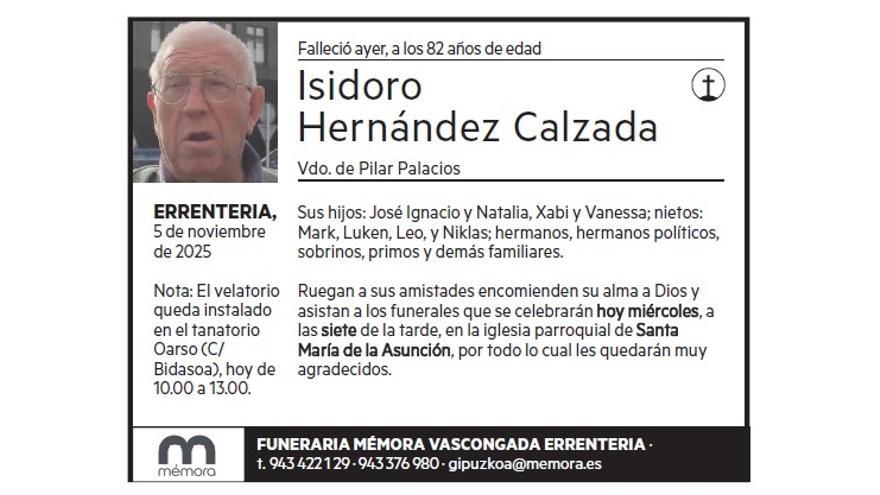 ISIDORO HERNANDEZ CALZADA