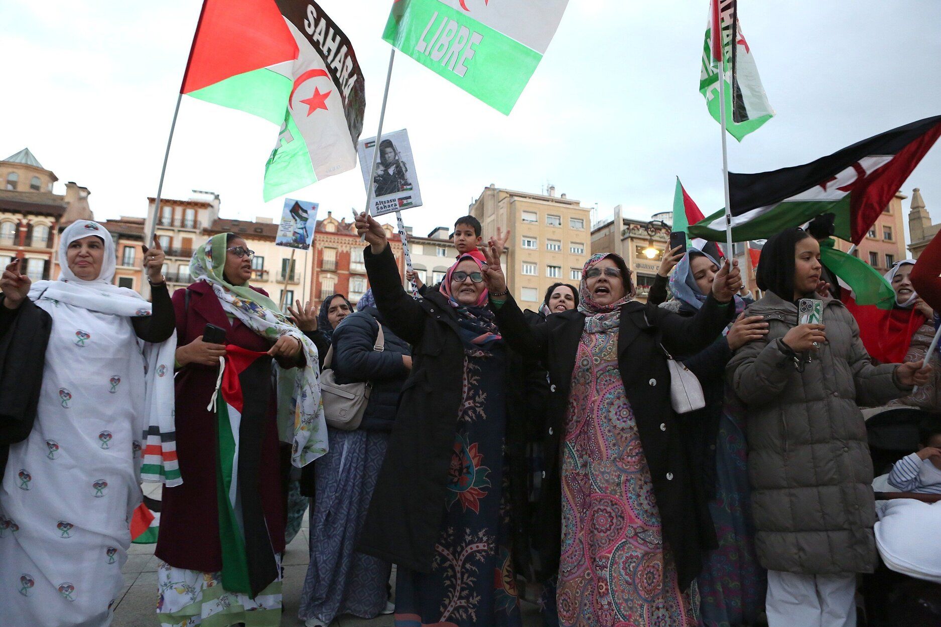 Imágenes de sobre la concentración en apoyo al pueblo saharaui